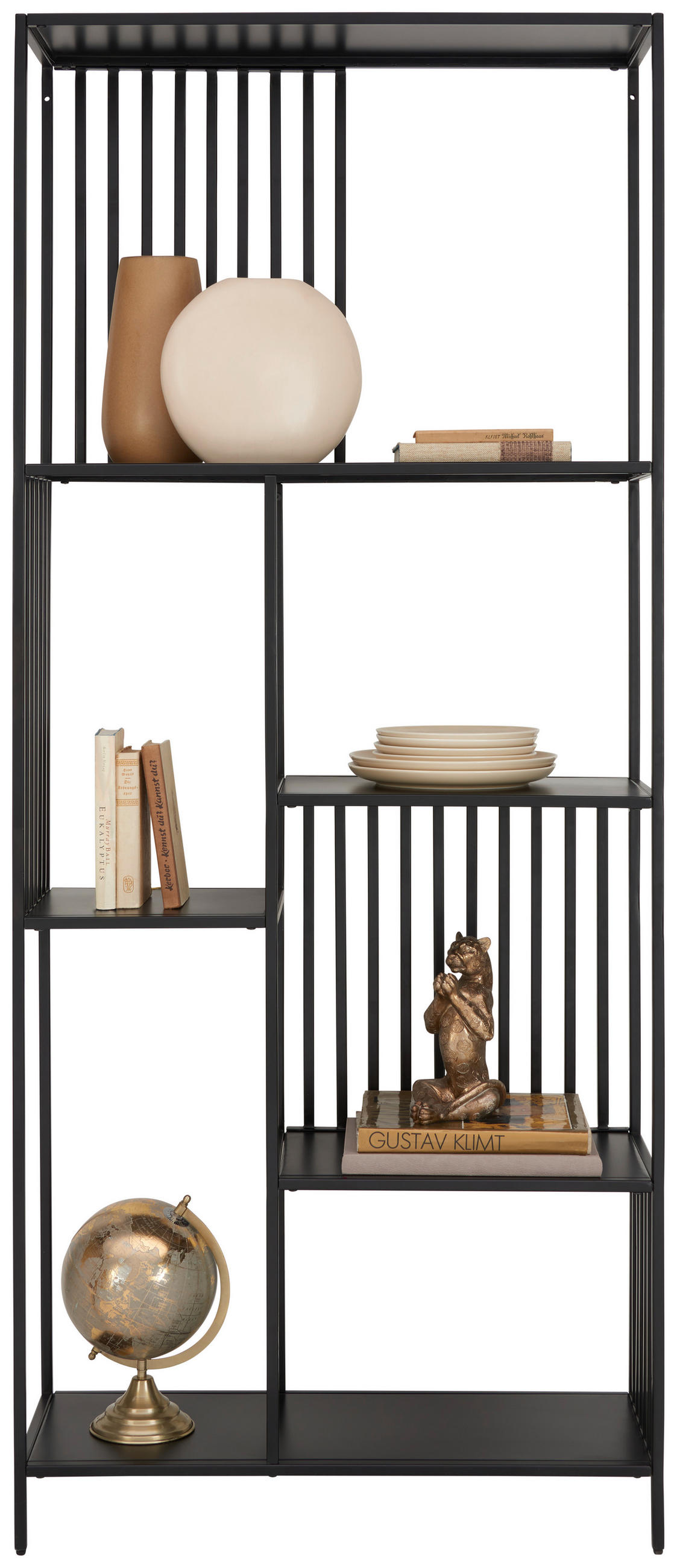 REGAL  80/190/30 cm Schwarz  - Schwarz, Design, Metall (80/190/30cm) - Ambia Home