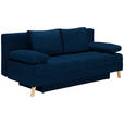 SCHLAFSOFA in Webstoff Dunkelblau  - Naturfarben/Dunkelblau, KONVENTIONELL, Holz/Textil (195/90/90cm) - Cantus