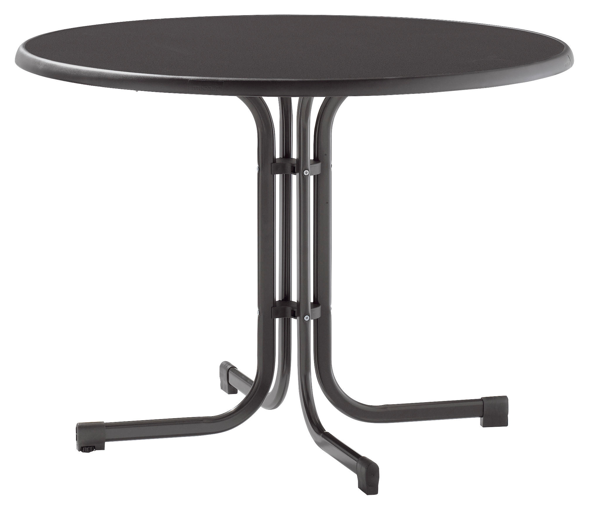 GARTENTISCH Holzwerkstoff rund  - Grau, MODERN, Holzwerkstoff/Metall (100/72cm) - Sieger