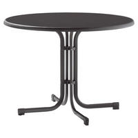 GARTENTISCH Holzwerkstoff rund  - Grau, MODERN, Holzwerkstoff/Metall (100/72cm) - Sieger