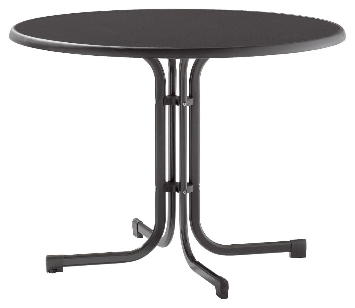 GARTENTISCH Holzwerkstoff rund  - Grau, MODERN, Holzwerkstoff/Metall (100/72cm) - Sieger