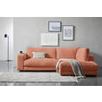 ECKSOFA  in Cord Rostfarben  265/224 cm  - Rostfarben/Schwarz, Design, Kunststoff/Textil (265/224cm) - Hom`in