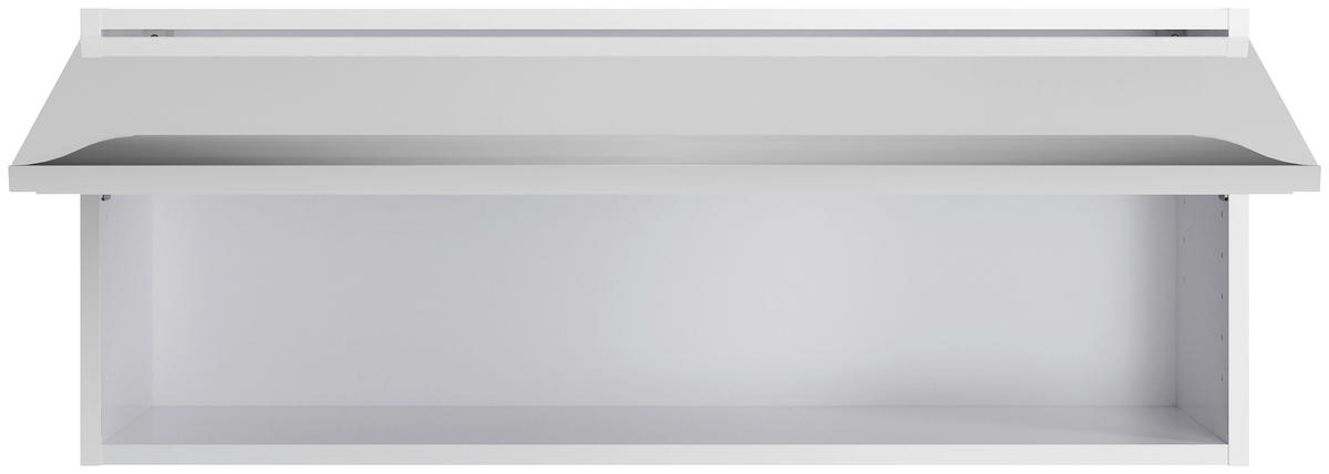 ECKKÜCHE 200/270 cm  in Weiß, Weiß Hochglanz  - Edelstahlfarben/Weiß Hochglanz, Basics, Holzwerkstoff/Metall (200/270cm) - Optifit
