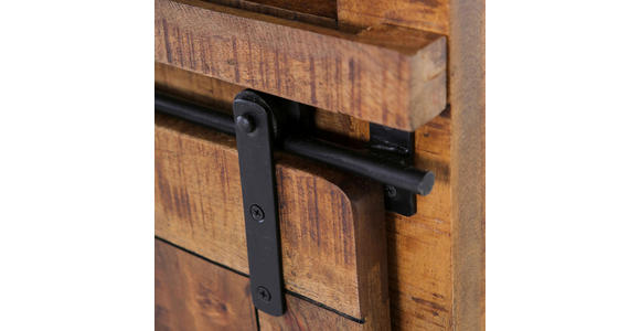 HIGHBOARD  in 95/145/45 cm  - Schwarz/Naturfarben, ROMANTIK / LANDHAUS, Holz/Metall (95/145/45cm) - Landscape