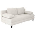SCHLAFSOFA Lia in Webstoff Creme  - Creme/Schwarz, Design, Textil/Metall (197/84/92,5cm) - Hom`in