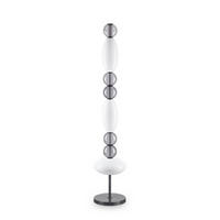 STEHLEUCHTE 28/155 cm  - Schwarz/Weiß, Design, Glas/Metall (28/155cm)