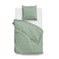 BETTWÄSCHE Lino Renforcé 155/220 cm  - Olivgrün, Basics, Textil (155/220cm)