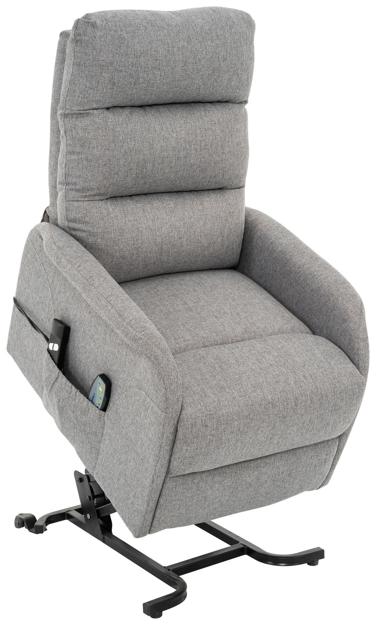 RELAXSESSEL Metall, Textil Grau  - Schwarz/Grau, Design, Kunststoff/Textil (68/100/94cm) - Livetastic