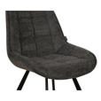 STUHL  Stoffauswahl Webstoff  Anthrazit, Schwarz  - Anthrazit/Schwarz, Design, Textil/Metall (53/87/61cm) - Carryhome