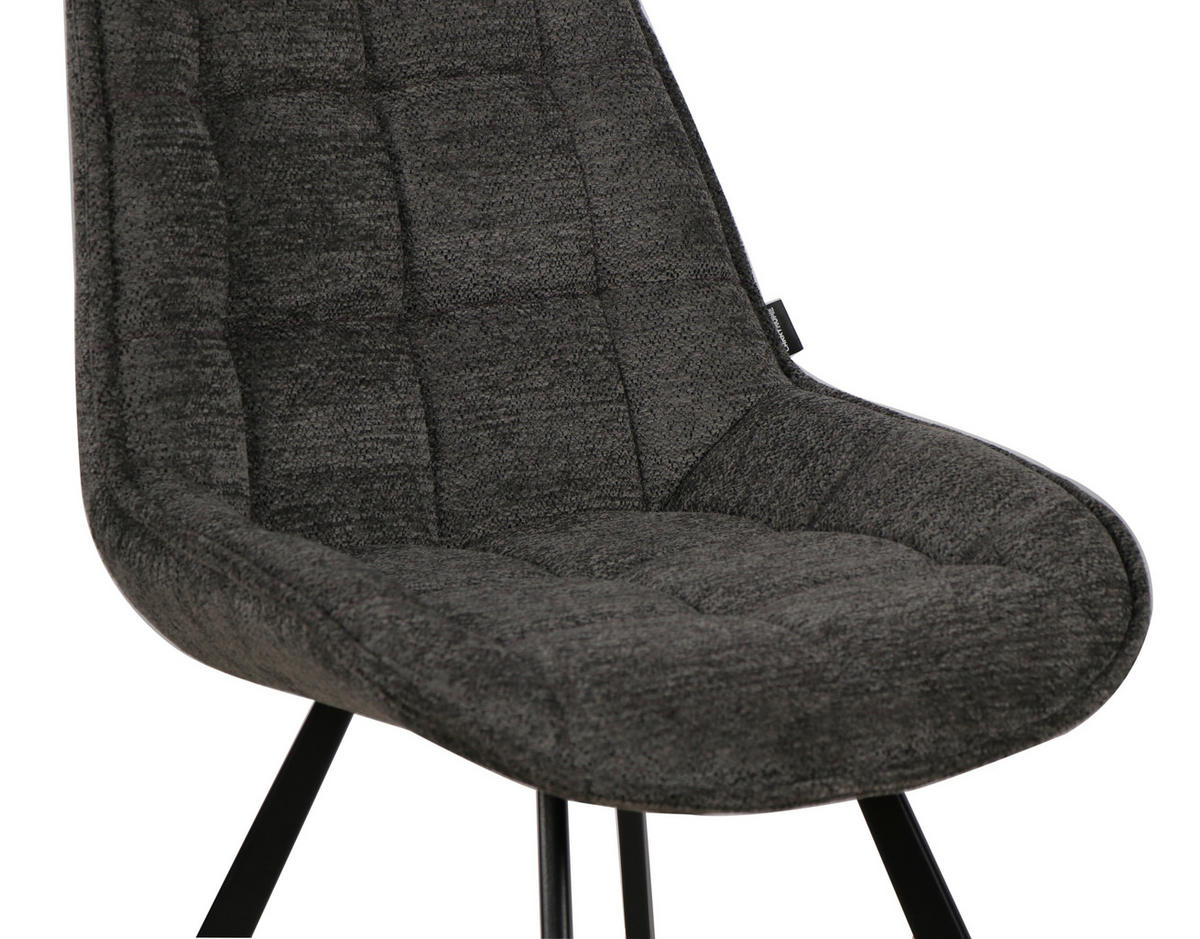 STOLICA  antracit, crna  metal, tekstil      - siva/crna, Design, metal/tekstil (53/87/61cm) - Carryhome