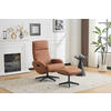RELAXSESSELSET Lederlook Echtleder Hocker    - Schwarz/Braun, Design, Leder/Textil (77/107/75cm) - Livetastic