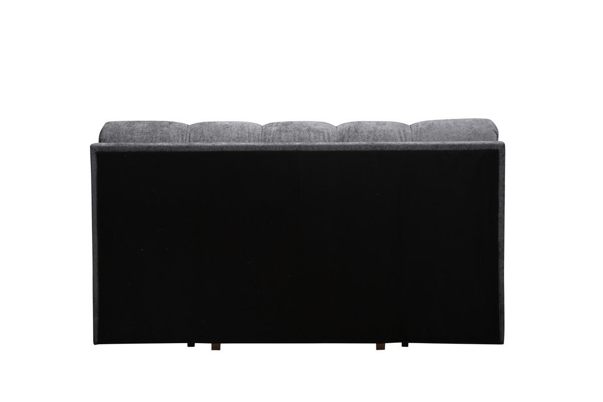 SCHLAFSOFA in Textil Hellgrau  - Hellgrau/Schwarz, Konventionell, Kunststoff/Textil (166/93/106cm) - home24