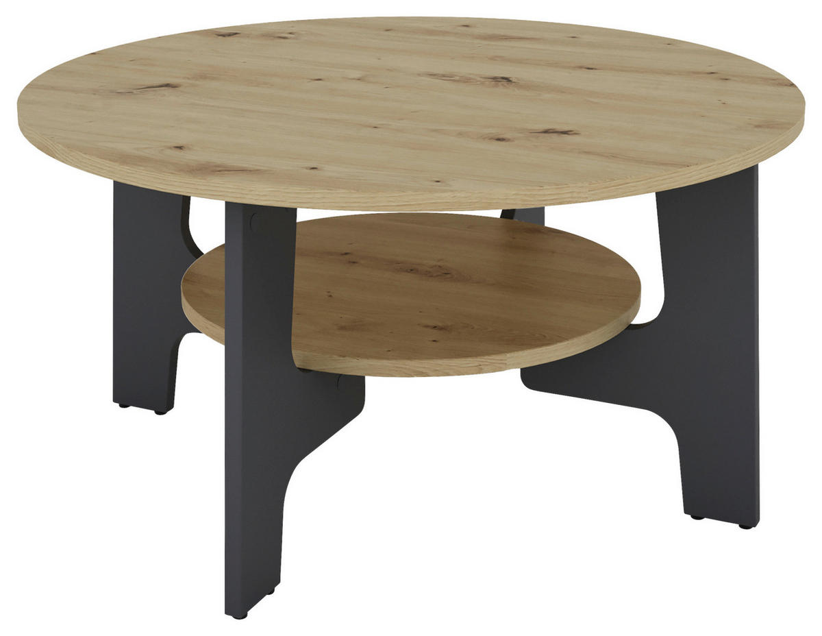 COUCHTISCH in Holzwerkstoff  - Anthrazit/Eiche Artisan, LIFESTYLE, Holzwerkstoff (80/42,5/80cm) - MID.YOU