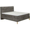 BOXSPRINGBETT 180/200 cm  in Dunkelgrau  - Eichefarben/Dunkelgrau, Konventionell, Holz/Textil (180/200cm) - Carryhome