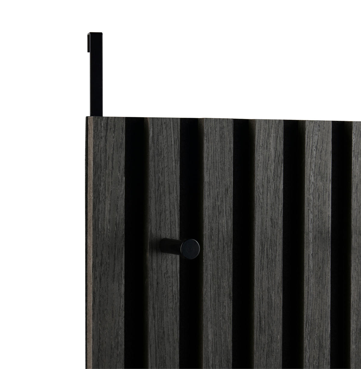TÜRGARDEROBE  in furniert Schwarz, Eiche dunkel  - Eiche dunkel/Schwarz, MODERN, Holzwerkstoff/Textil (30/100/1,7cm) - Milino