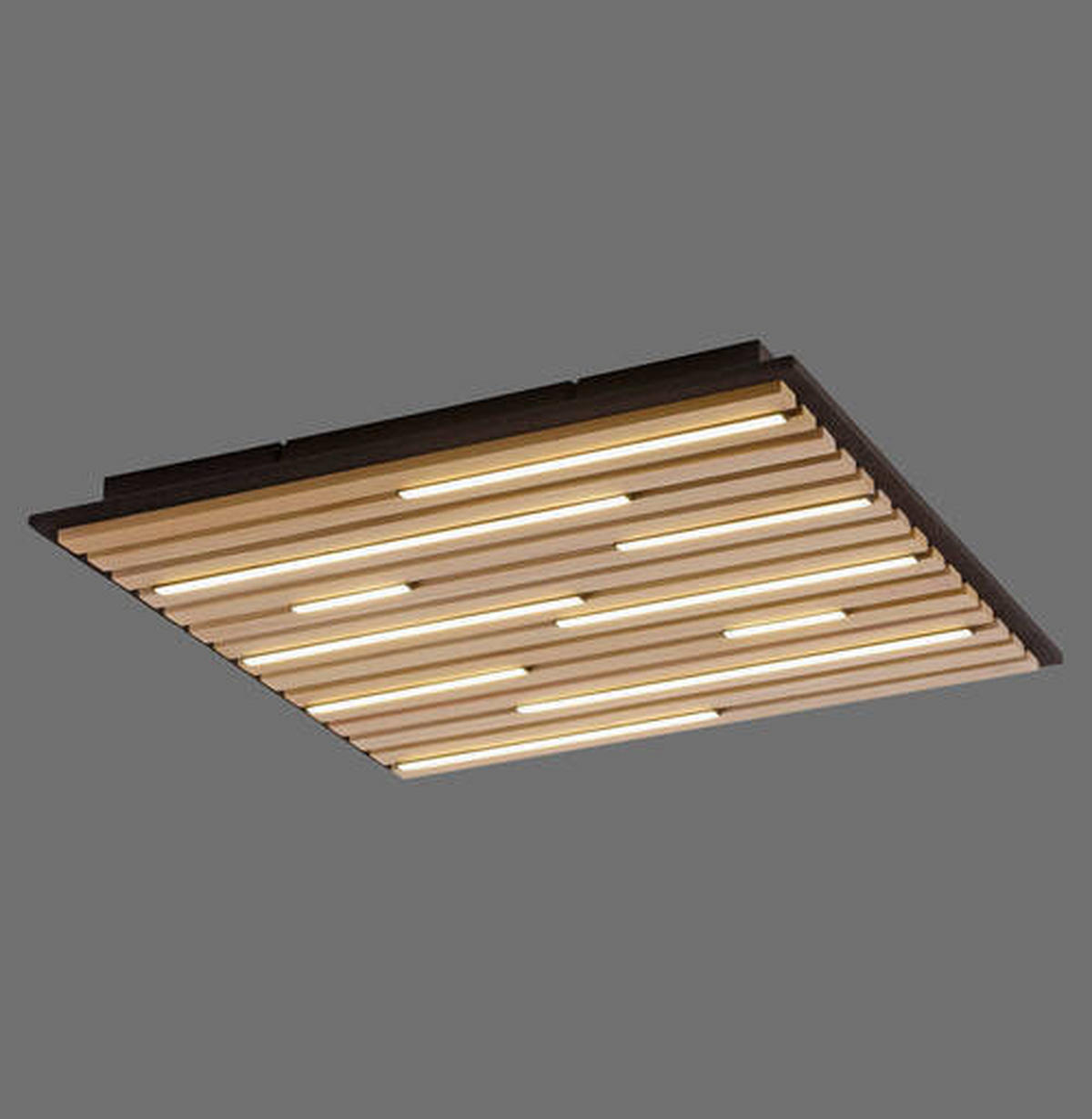 LED-DECKENLEUCHTE 62/62/6 cm    - Eichefarben, Natur, Holz/Metall (62/62/6cm) - Paul Neuhaus