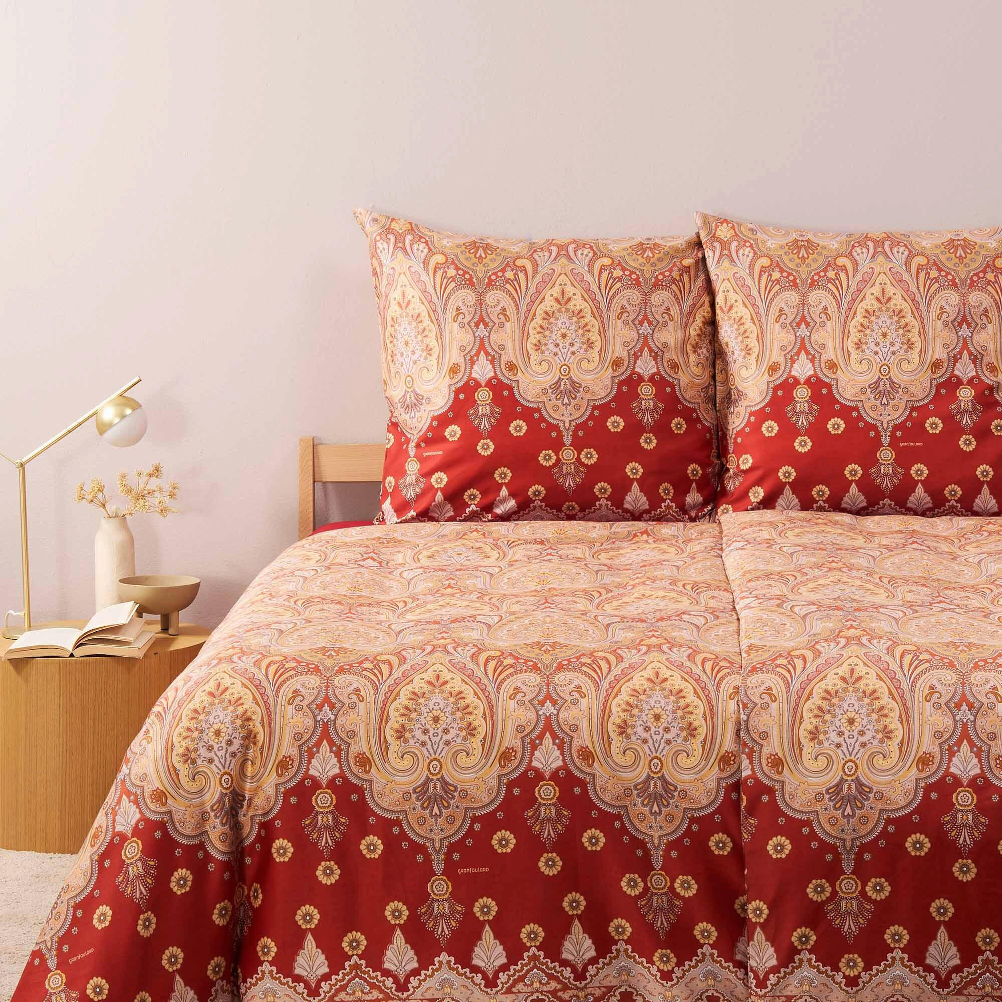 POSTELJNINA ISOLABELLA 140/200 cm saten rdeča  - rdeča, Konvencionalno, tekstil (140/200cm) - Bassetti