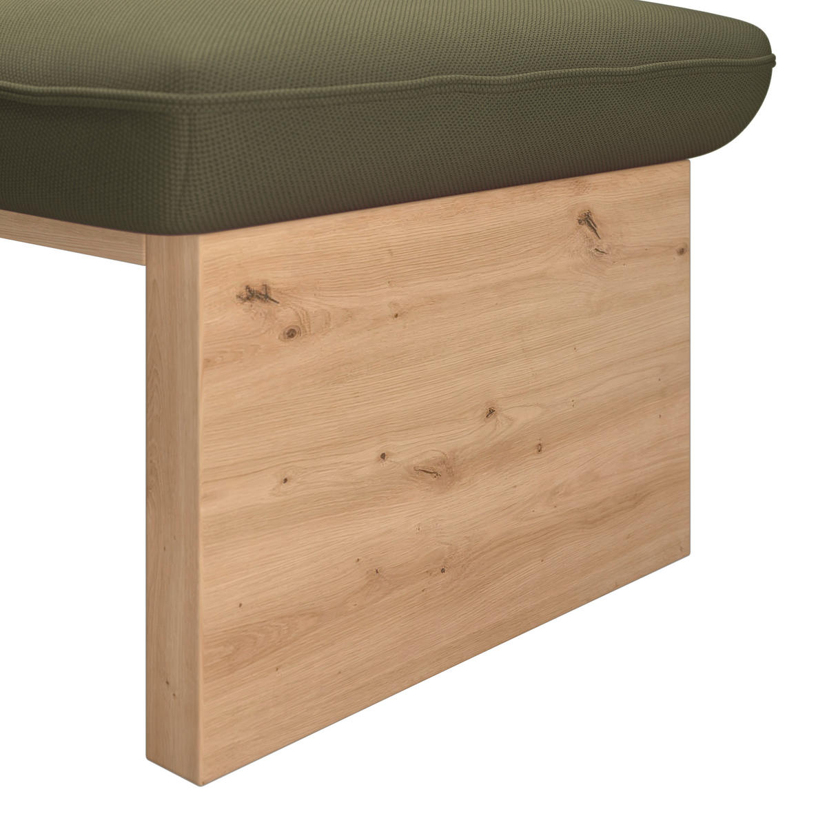 ECKBANK 170/212 cm Webstoff Grün Eiche Sperrholz   - Eichefarben/Grün, KONVENTIONELL, Holz/Textil (170/212cm) - Livetastic