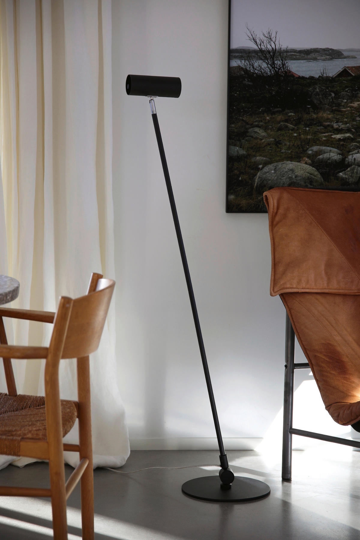 STEHLEUCHTE Arlo 28/130,50/49,5 cm  - Schwarz, Basics, Metall (28/130,50/49,5cm) - Markslöjd