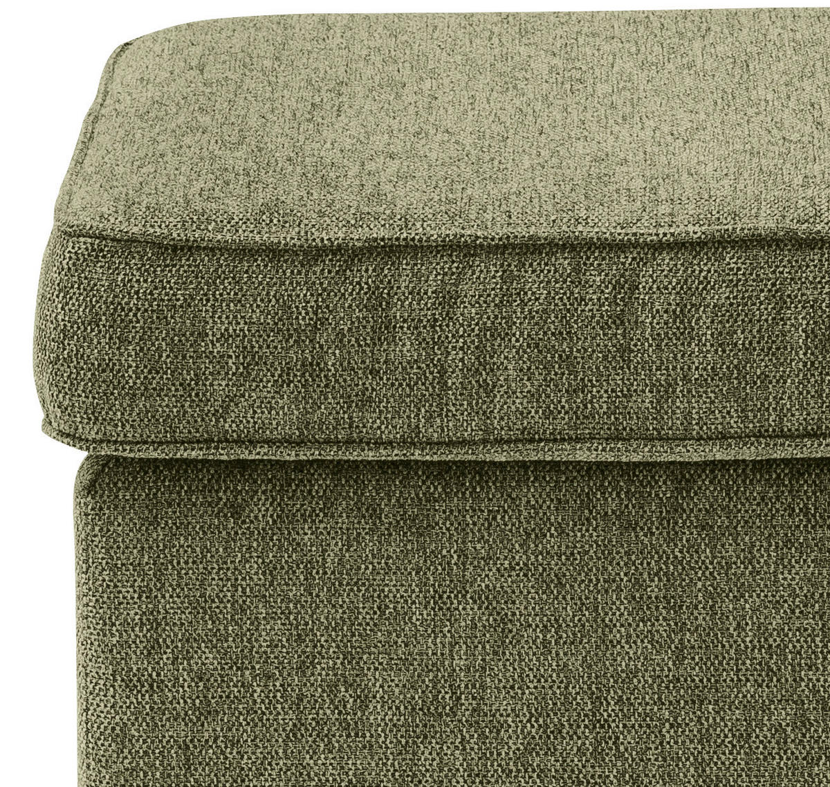 HOCKER in Textil, Holzwerkstoff Olivgrün  - Schwarz/Olivgrün, Basics, Holzwerkstoff/Textil (63/43/42cm) - MID.YOU