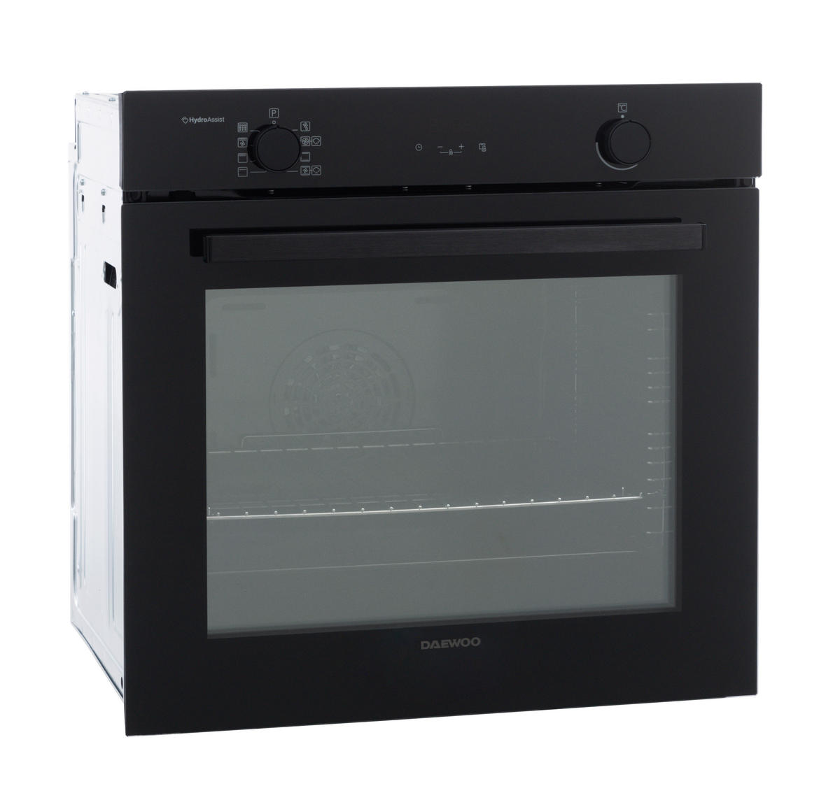 EINBAUBACKOFEN  - Schwarz, Basics, Glas/Metall (59.5/59.5/57.5cm) - Daewoo