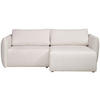 ECKSOFA Creme Jersey  - Creme/Schwarz, KONVENTIONELL, Kunststoff/Textil (238/148cm) - Carryhome