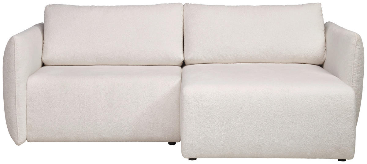 ECKSOFA Jersey Creme  - Creme/Schwarz, Konventionell, Kunststoff/Textil (238/148cm) - Carryhome