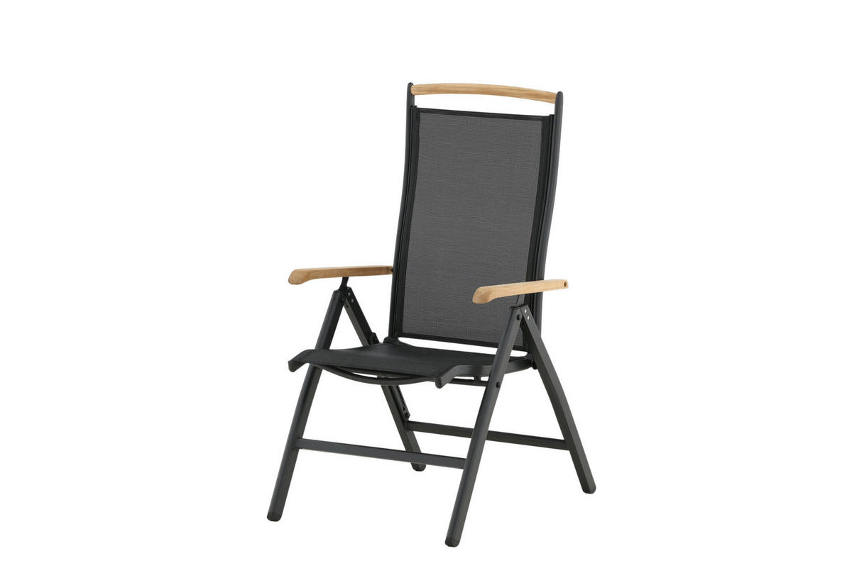 UTESTOLAR SET i metall, textil svart, ljusbrun  - ljusbrun/svart, Modern, metall/textil (75/110/60cm) - Gardenson