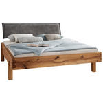 BALKENBETT 180/200 cm  in Wildeiche  - Wildeiche/Anthrazit, Natur, Holz (180/200cm) - Valnatura
