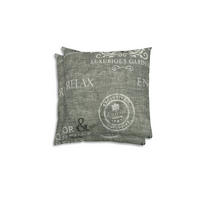 ZIERKISSENSET in Grau, Weiß, Hellgrau Stempel 48/48 cm  - Hellgrau/Weiß, KONVENTIONELL, Textil (48/48cm)