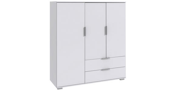HIGHBOARD , 130/140/40 cm, 2 Schublade(n)  - Silberfarben/Alufarben, KONVENTIONELL, Holzwerkstoff/Kunststoff (130/140/40cm) - Carryhome