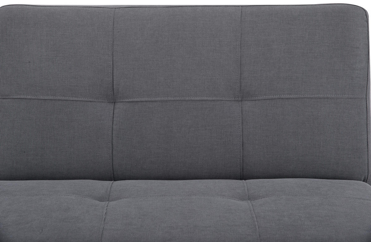 CANAPEA EXTENSIBILĂ textil gri  - negru/gri, Design, lemn/textil (191/81/81cm) - MID.YOU