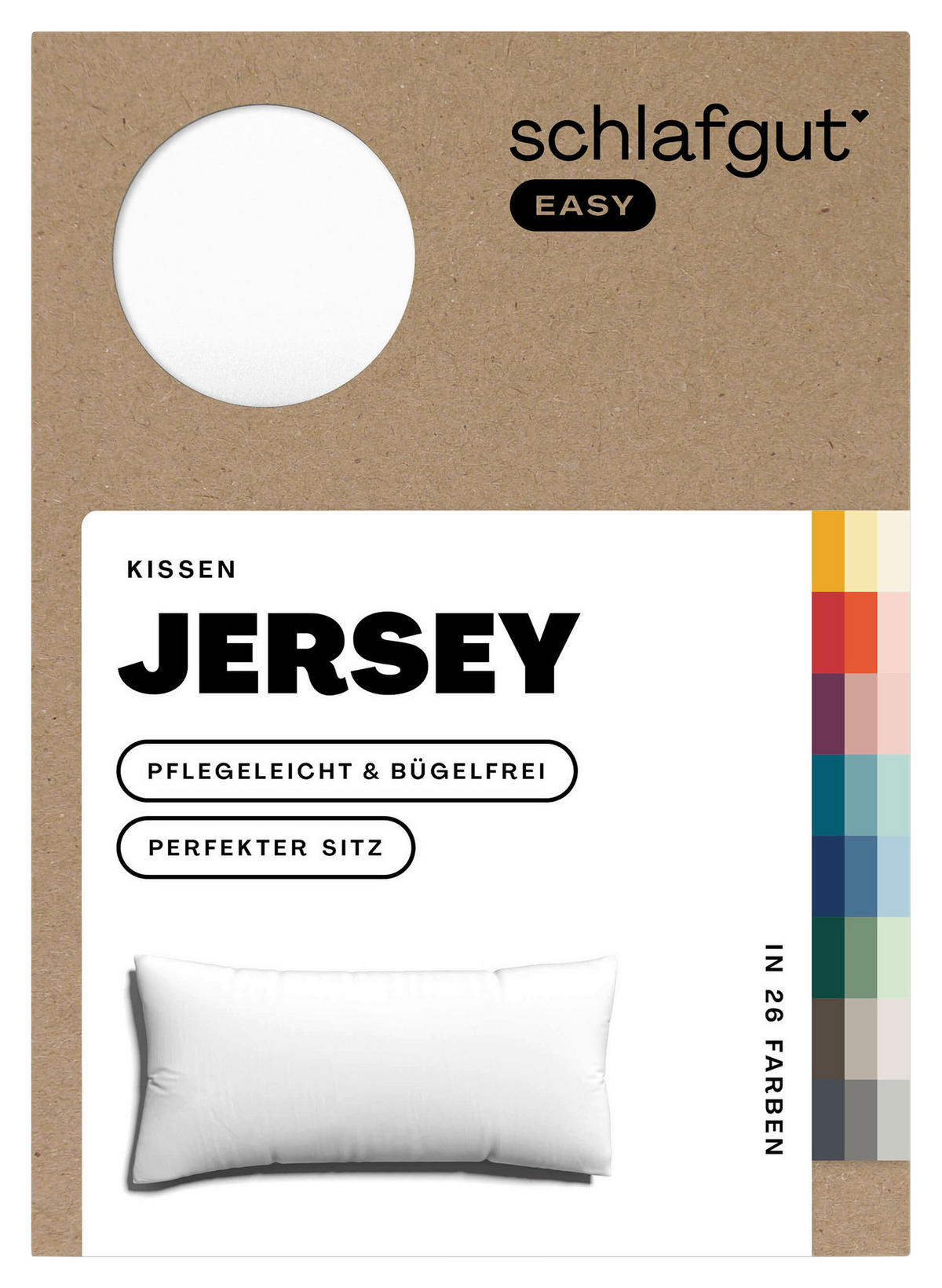KOPFPOLSTERBEZUG EASY JERSEY 40/80 cm  - Weiß, Basics, Textil (40/80cm) - Schlafgut
