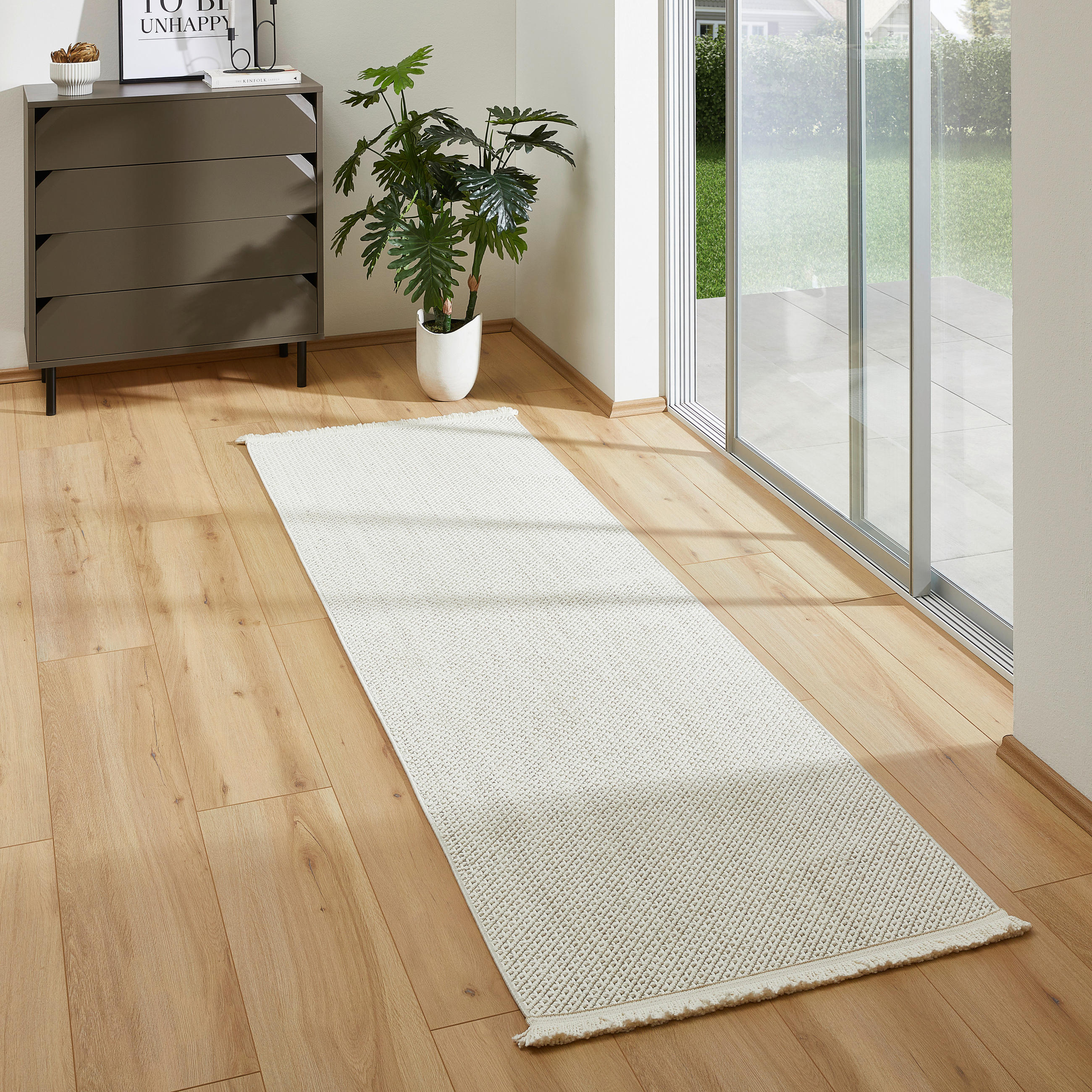 LÄUFER 80/250 cm  - Weiß, Basics, Textil (80/250cm) - Novel