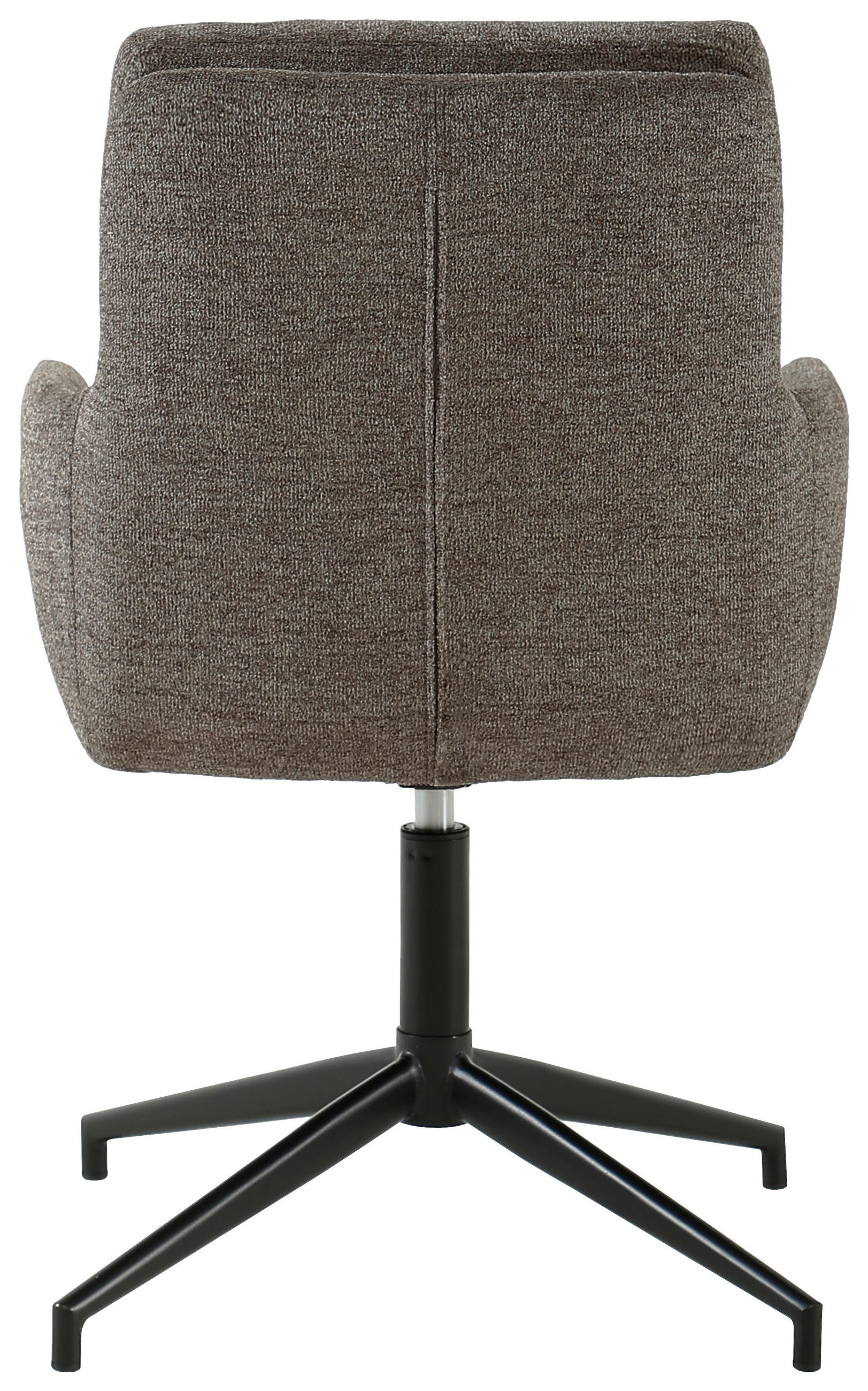 ARMLEHNSTUHL  in Eisen Leinenoptik  - Schwarz/Braun, Design, Holz/Textil (57/88/67cm) - MID.YOU