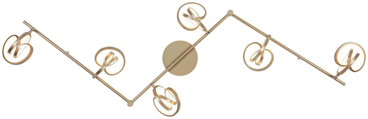 DECKENLEUCHTE 180/14/23,2 cm   - Weiß/Cappuccino, Trend, Kunststoff/Metall (180/14/23,2cm) - Novel