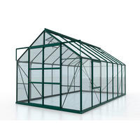 GEWÄCHSHAUSBAUSATZ - Grün, Basics, Glas/Metall (257/231,8/445cm)