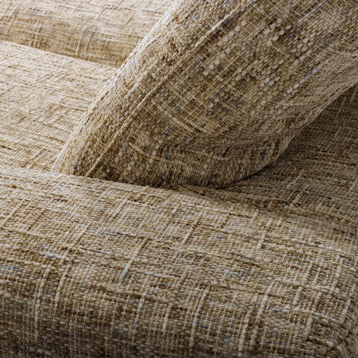ECKSOFA PORTLAND in Struktur Hellbraun Kopfteilverstellung  295/187 cm  - Chromfarben/Hellbraun, Design, Holz/Textil (295/187cm) - Livetastic
