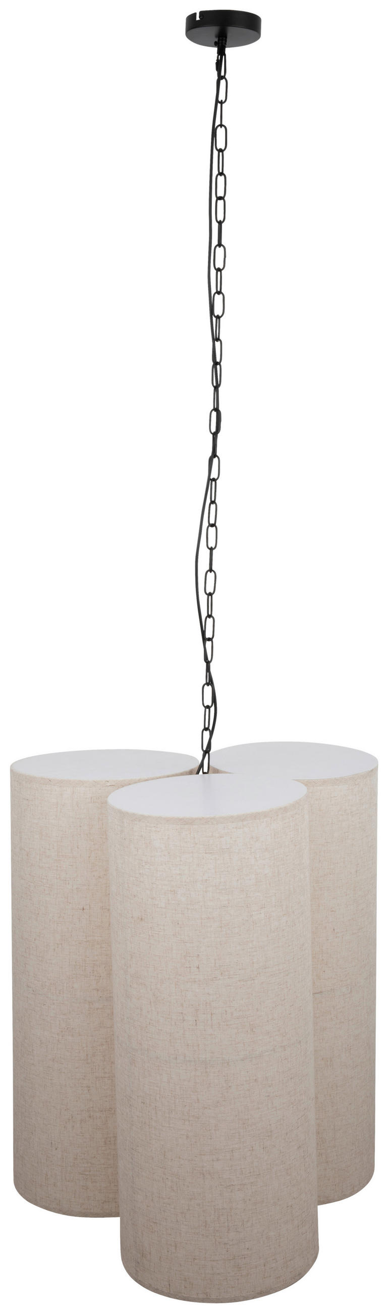 HÄNGELEUCHTE 61/120 cm   - Beige, Design, Kunststoff/Textil (61/120cm) - Collet's Monde