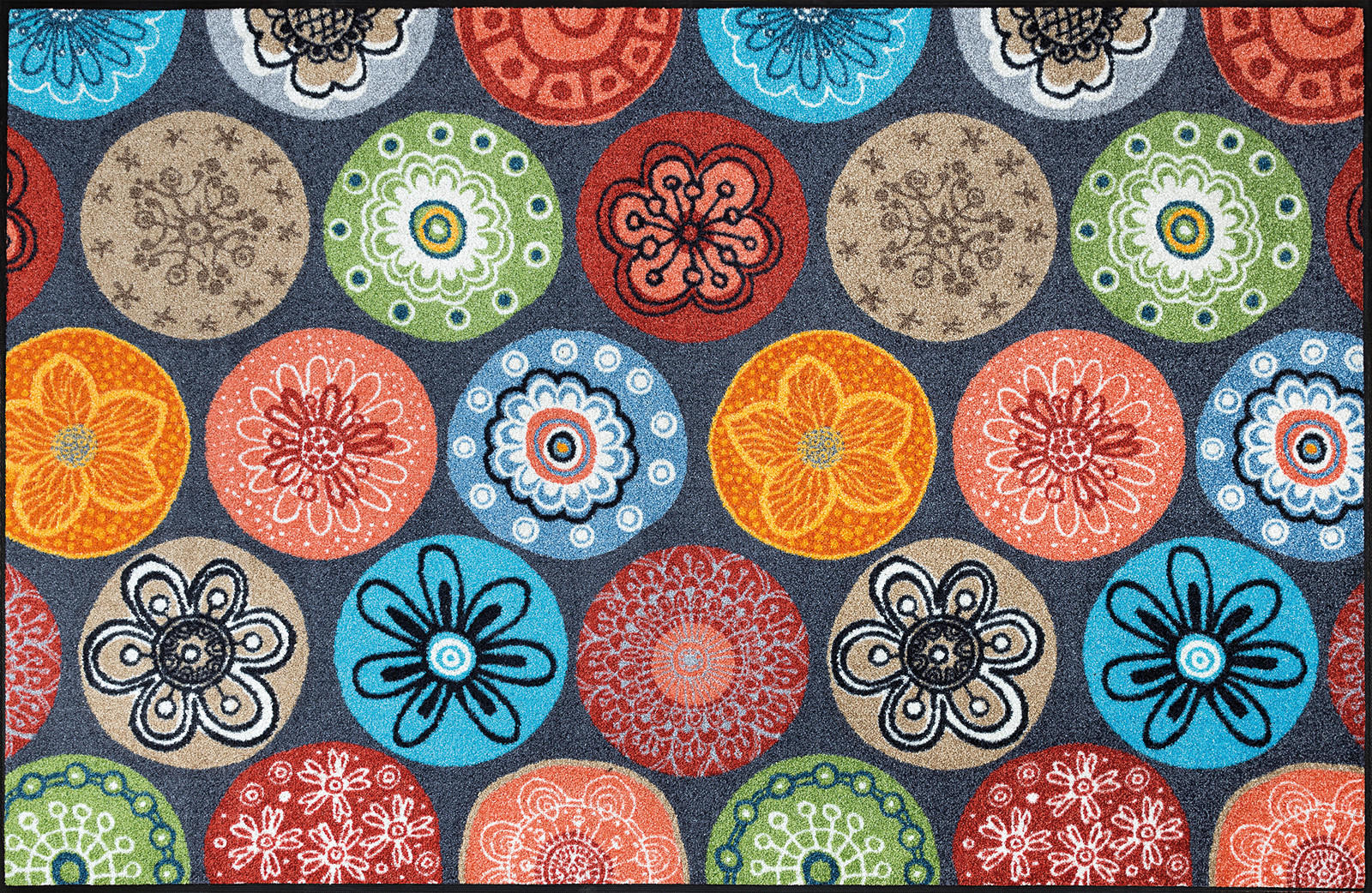 COVOR CU ȚESĂTURĂ PLATĂ Coralis  - multicolor, Trend, plastic/textil (115/175cm) - wash+dry