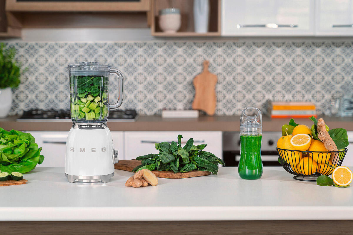 STANDMIXER 50's Style  - Weiss Hochglanz, Trend, Metall (19.7/39.7/16.3cm) - SMEG