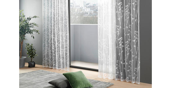SCHLAUFENVORHANG transparent - Weiß, KONVENTIONELL, Textil (140/245cm) - Boxxx