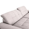 ECKSOFA in Webstoff Hellrosa  265/180 cm  - Hellrosa/Schwarz, Design, Textil/Metall (265/180cm) - Carryhome