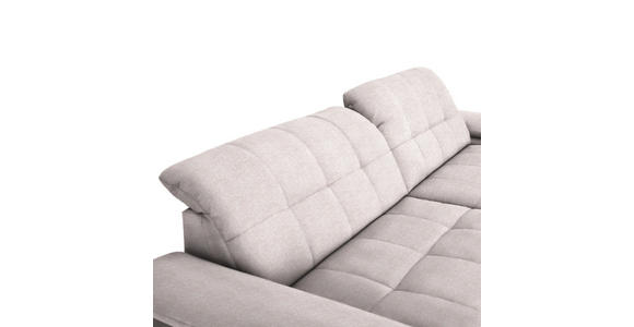 ECKSOFA in Webstoff Hellrosa  265/180 cm  - Hellrosa/Schwarz, Design, Textil/Metall (265/180cm) - Carryhome
