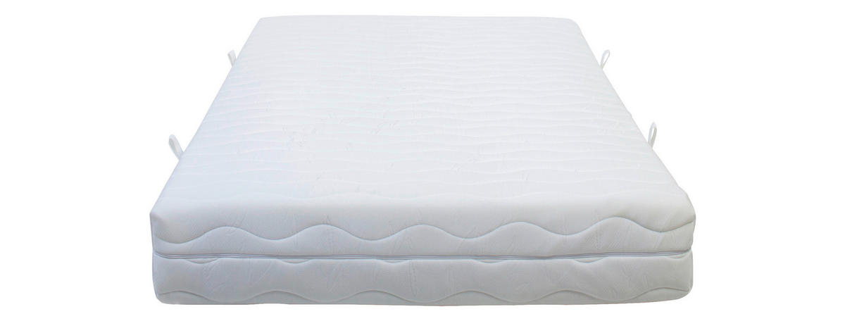 TASCHENFEDERKERNMATRATZE 140/200 cm Höhe ca. 19 cm 7 -Zonen - Weiß, Basics, Textil (140/200cm) - Boxxx