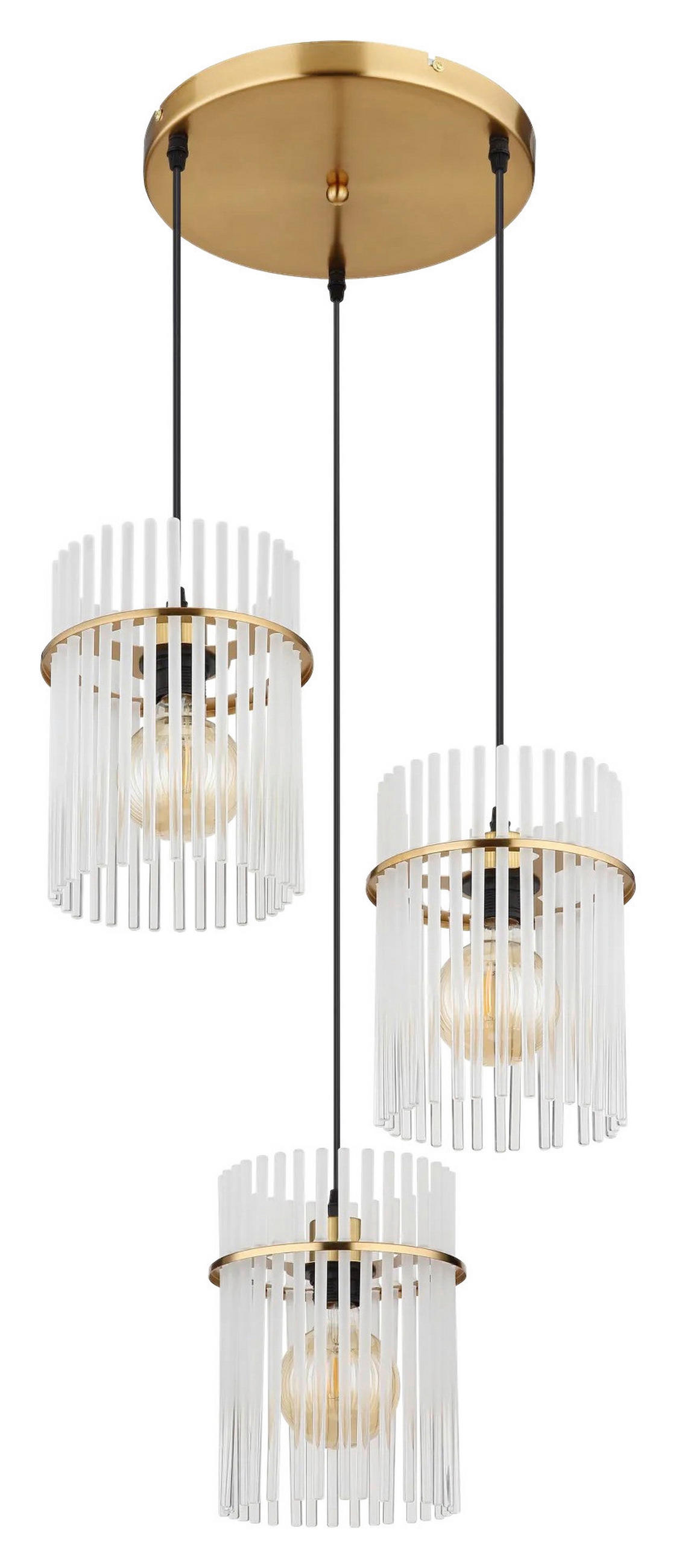 HÄNGELEUCHTE 47/140 cm  - Goldfarben, Design, Glas/Metall (47/140cm) - Collet's Monde