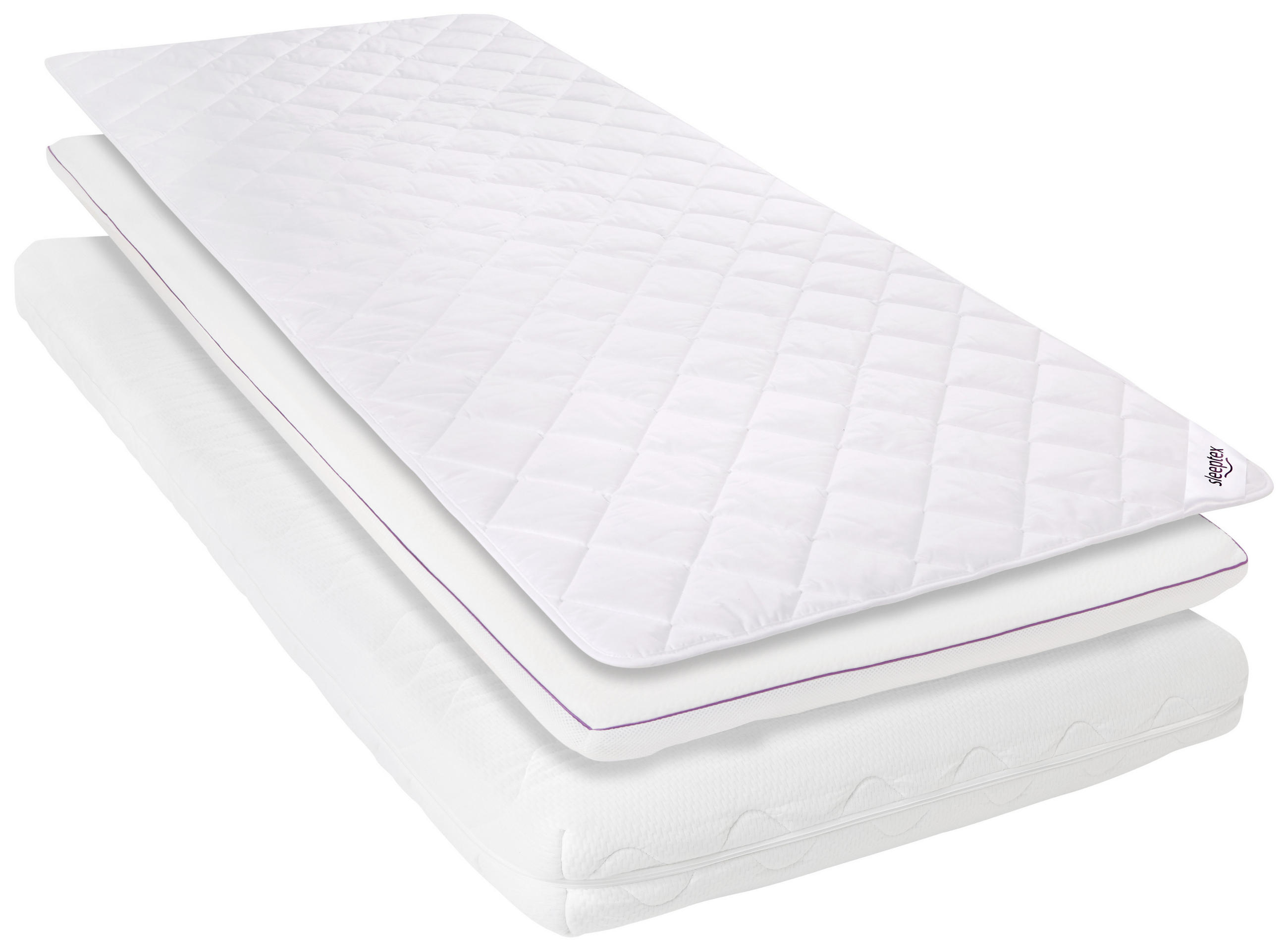 TOPPER Palermo 90/200 cm Höhe ca.  - Weiß, Basics, Textil (90/200cm) - Sleeptex