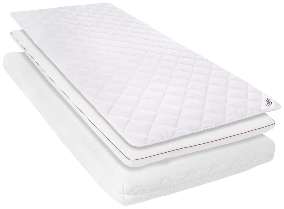 TOPPER Palermo 90/200 cm Höhe ca.  - Weiß, Basics, Textil (90/200cm) - Sleeptex