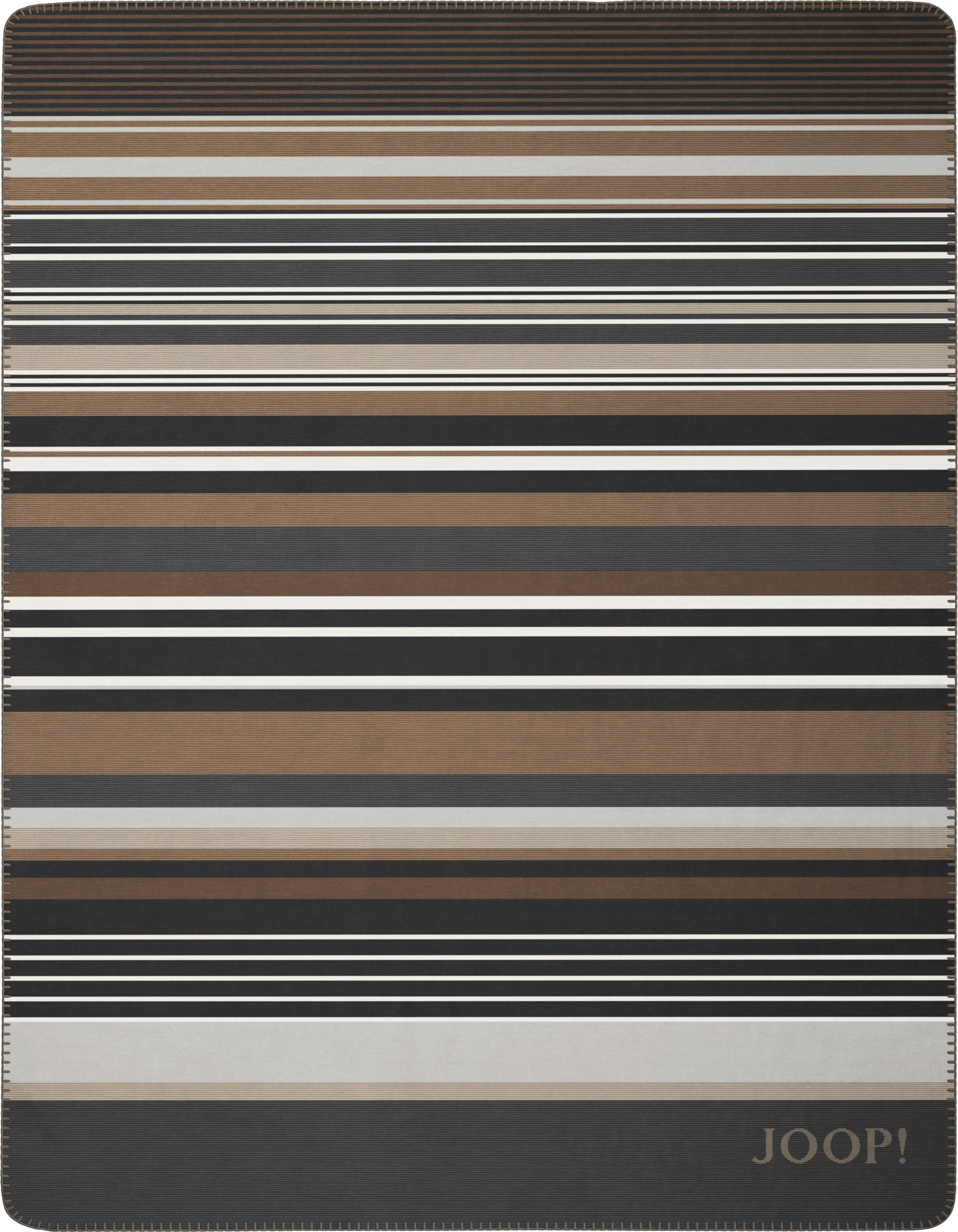 WOHNDECKE Lines 150/200 cm  - Graphitfarben/Braun, Design, Textil (150/200cm) - Joop!