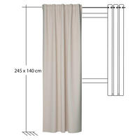 FERTIGVORHANG  blickdicht  140/245 cm   - Beige, Basics, Textil (140/245cm)